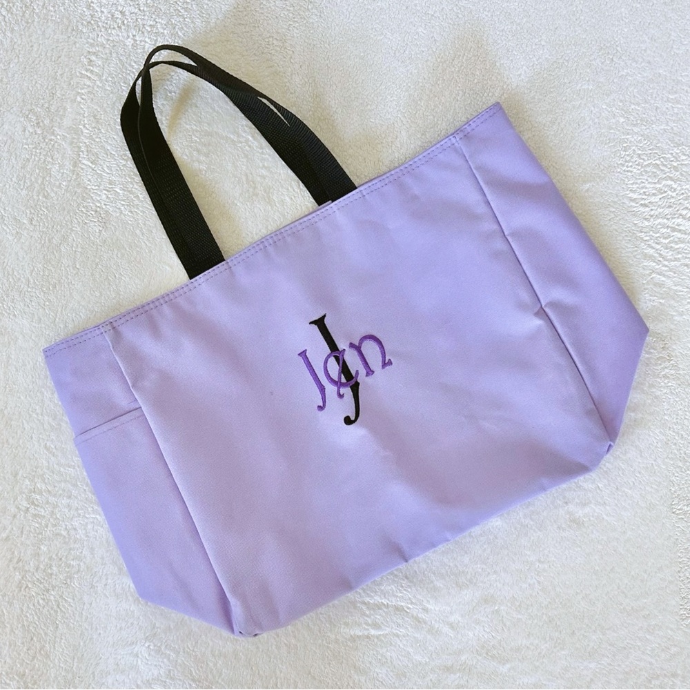 embroidered personalized tote bag